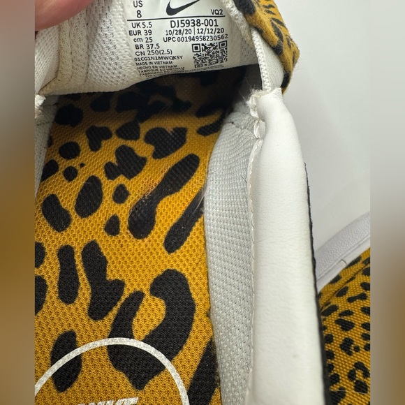 Nike Court Legacy Slip On Womens Size 8 Sneakers Shoes Leopard DJ5938-001 - Picture 7 of 7